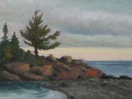 Spring Pine at Split Rock - 9x12